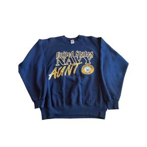 VINTAGE U.S. NAVY Aunt SWEAT SHIRT Large